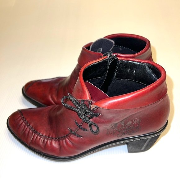 Rieker Women’s Antistress Red Leather Ankle Booties. Sz 6/37EU - Picture 8 of 14